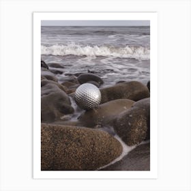 Disco Ball On The Shore Photo 0 Art Print