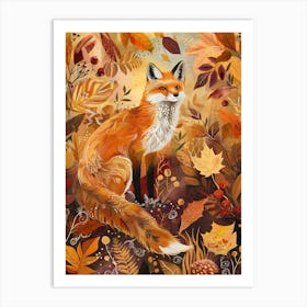 Solitary Fox In The Autumn 7 Art Print