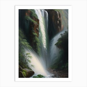 Yumbilla Falls, Peru Peaceful Oil Art  (2) Art Print