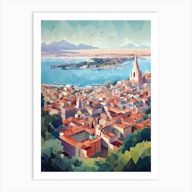 Nice, France, Geometric Illustration 3 Art Print