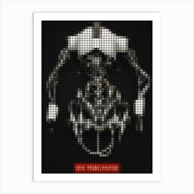 Ex Machina Movie Poster In A Pixel Dots Art Style Art Print