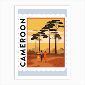 Cameroon 2 Travel Stamp Poster Art Print