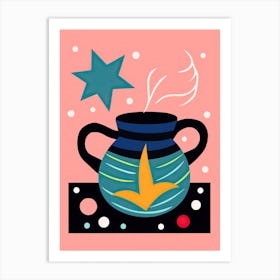 Aquarius Illustration Zodiac Star Sign 6 Art Print