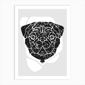 Minimalist Pug Art Print