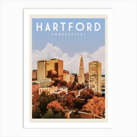 Hartford Connecticut Travel Poster Art Print