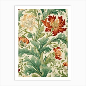 Floral Wallpaper 348 Art Print