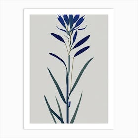Prairie Gentian Wildflower Simplicity Art Print