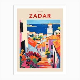 Zadar Croatia 3 Fauvist Travel Poster Art Print