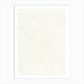 Converge Light Gold Art Print