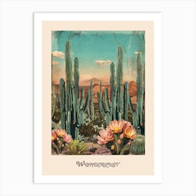 Wanderlust Vintage Catus Art Print