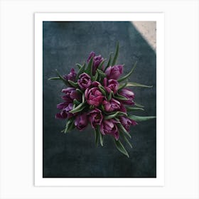Floral Decorative Flower Bouquet Of Tulips Art Print