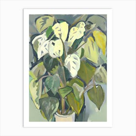 Philodendron Impressionist Abstract 1 Art Print