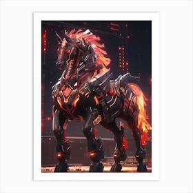 Futuristic Horse Art Print