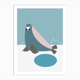 Seal scandinavian style Art Print