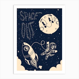 Space Dog Art Print