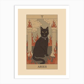 Aries Cat Art Print