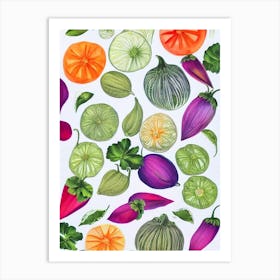 Tomatillo 2 Marker vegetable Art Print