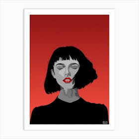 Girl in Black Art Print