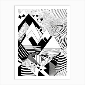 Abstract Mountains 7 Art Print