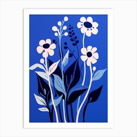 Blue Flower Illustration Lily Of The Valley 4 Art Print