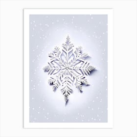 Needle, Snowflakes, Marker Art 5 Art Print