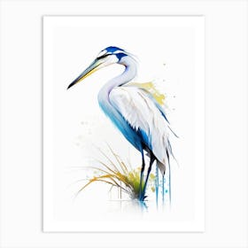Cocoi Heron Impressionistic 4 Art Print