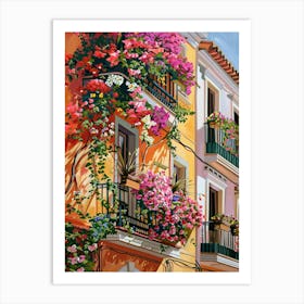 Balcony Painting In Valencia 3 Art Print