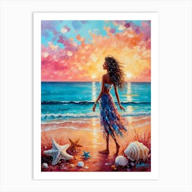 Sunset On The Beach 27 Art Print