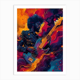 Bass Player Art Print