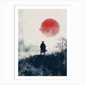 Fuji's Lament: Samurai Warrior Art Print