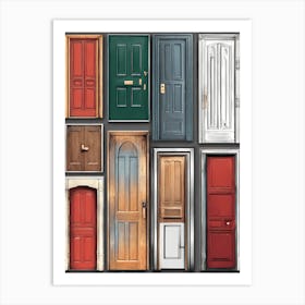 Collection Of Doors, 1310 Art Print