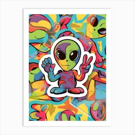 Alien Sticker 1 Art Print