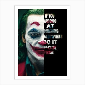 Joker Portrait Art Print