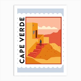 Cape Verde Travel Stamp Poster Art Print