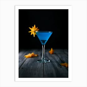 Blue Cocktail Art Print