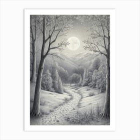 Moonlight Path 1 Art Print