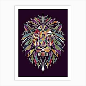 Geometric Lion 1 Art Print