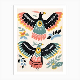 Folk Style Bird Painting California Condor 2 Art Print