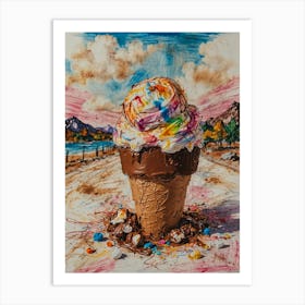 Ice Cream Cone 76 Art Print