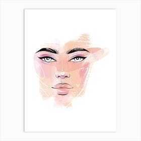 Face Of A Woman Watercolor Art Print