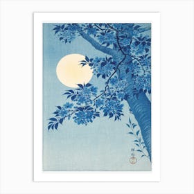 Blossoming Cherry On A Moonlit Night, Ohara Koson Art Print
