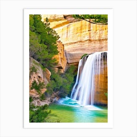 Calf Creek Falls, United States Majestic, Beautiful & Classic (1) Art Print