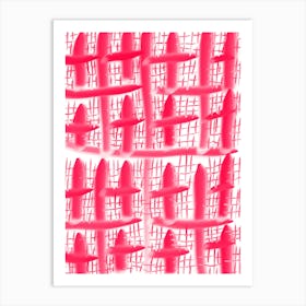 Pink Polka Dots Art Print