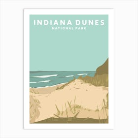 Indiana Dunes National Park, Indiana Travel Poster Art Print