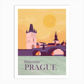 Welcome Prague 2 Art Print