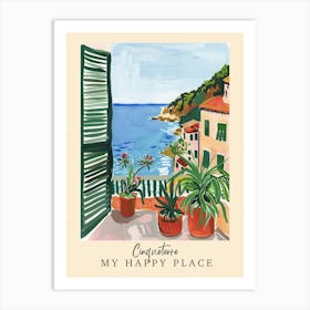 My Happy Place Cinqueterre 4 Travel Poster Art Print