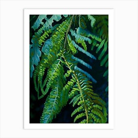 Chain Fern Cézanne Style Art Print