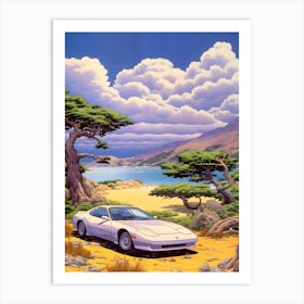 Mitsubishi 3000gt Ghibli Style Art Print