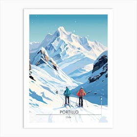 Portillo   Chile, Ski Resort Poster Illustration 0 Art Print