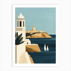 A Minimalist Poster Of Malta 1 Art Print